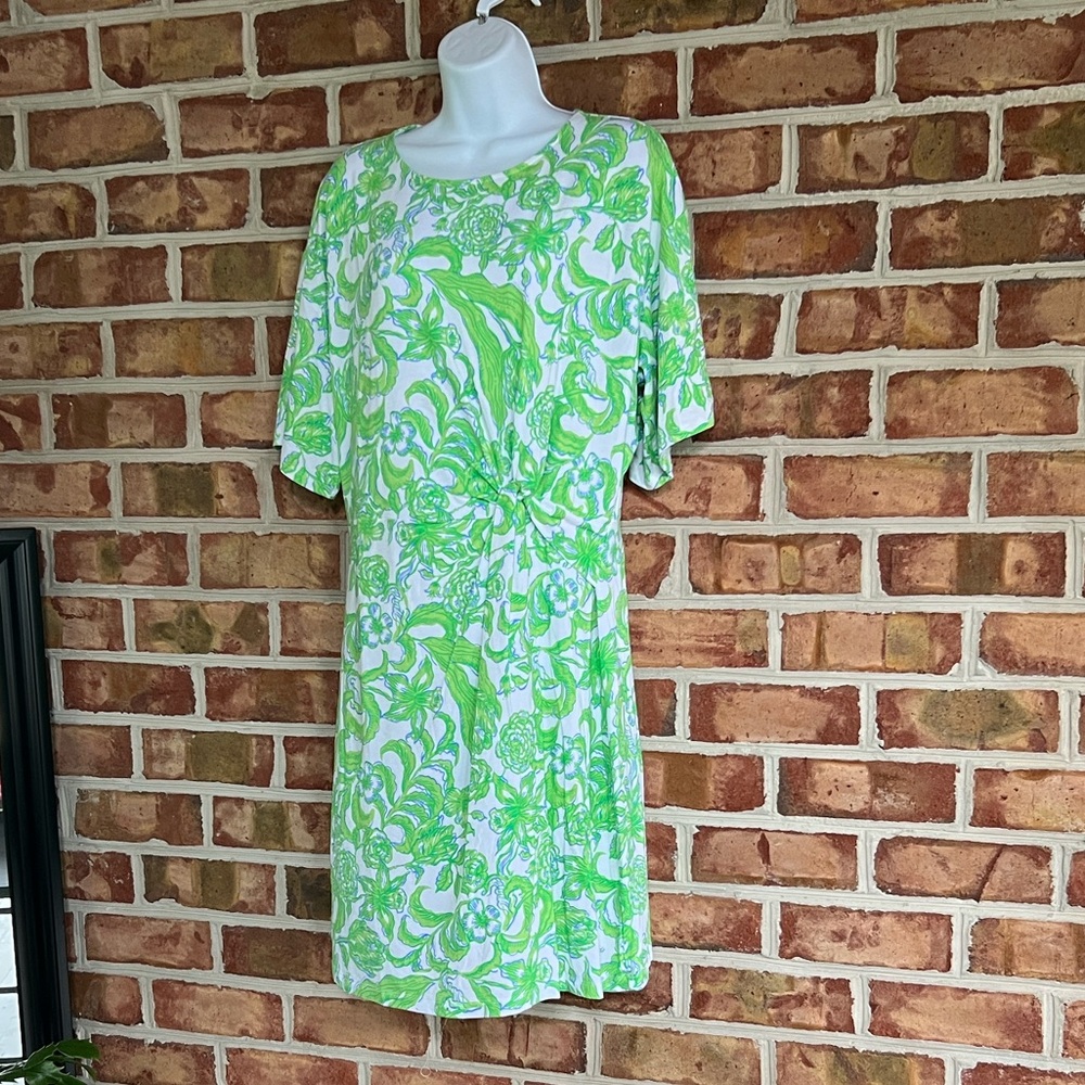 NWT Lilly Pulitzer Shaw Dress in Resort White Daffodil Hill Size Large
